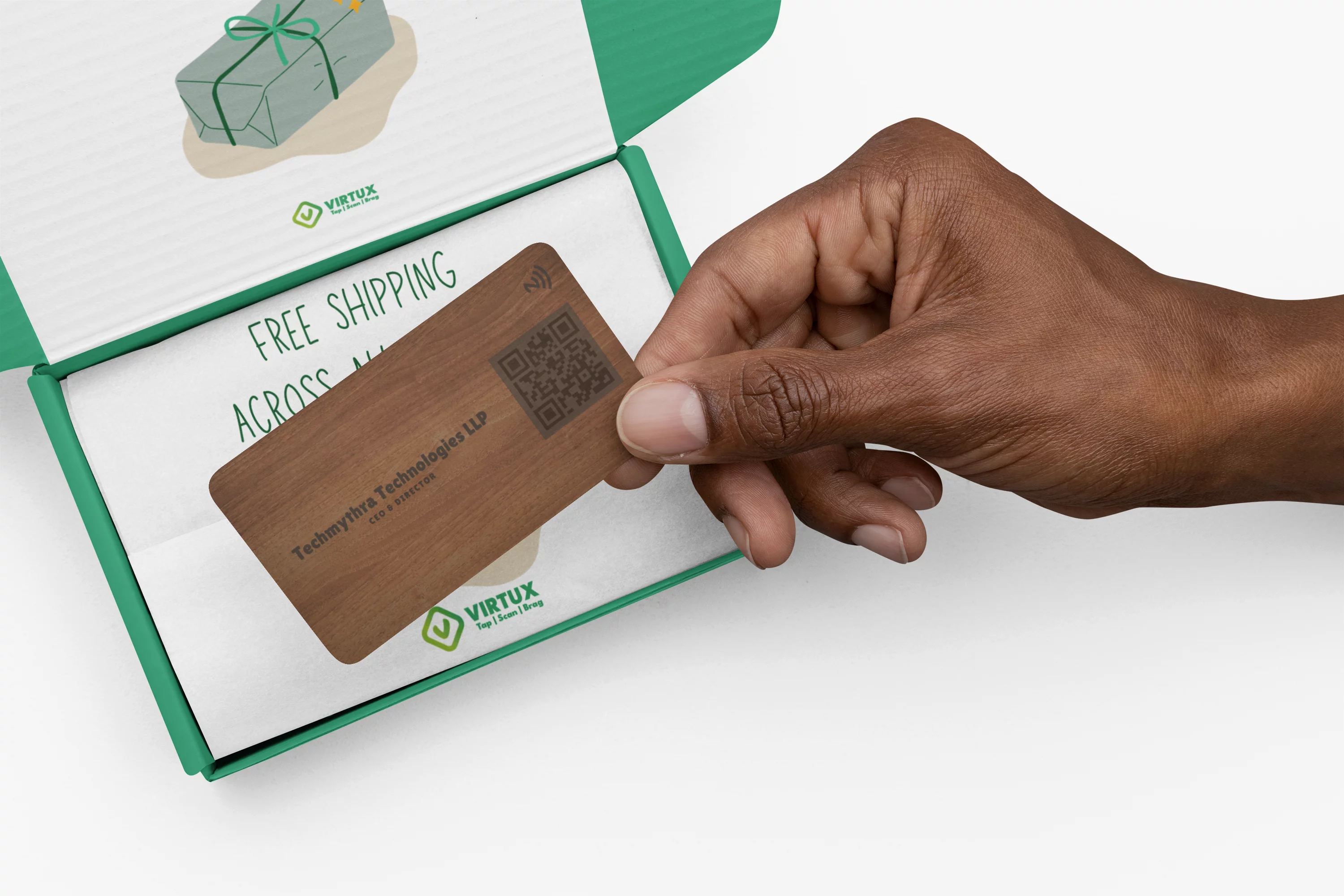 Virtux Wooden NFC Business Cards