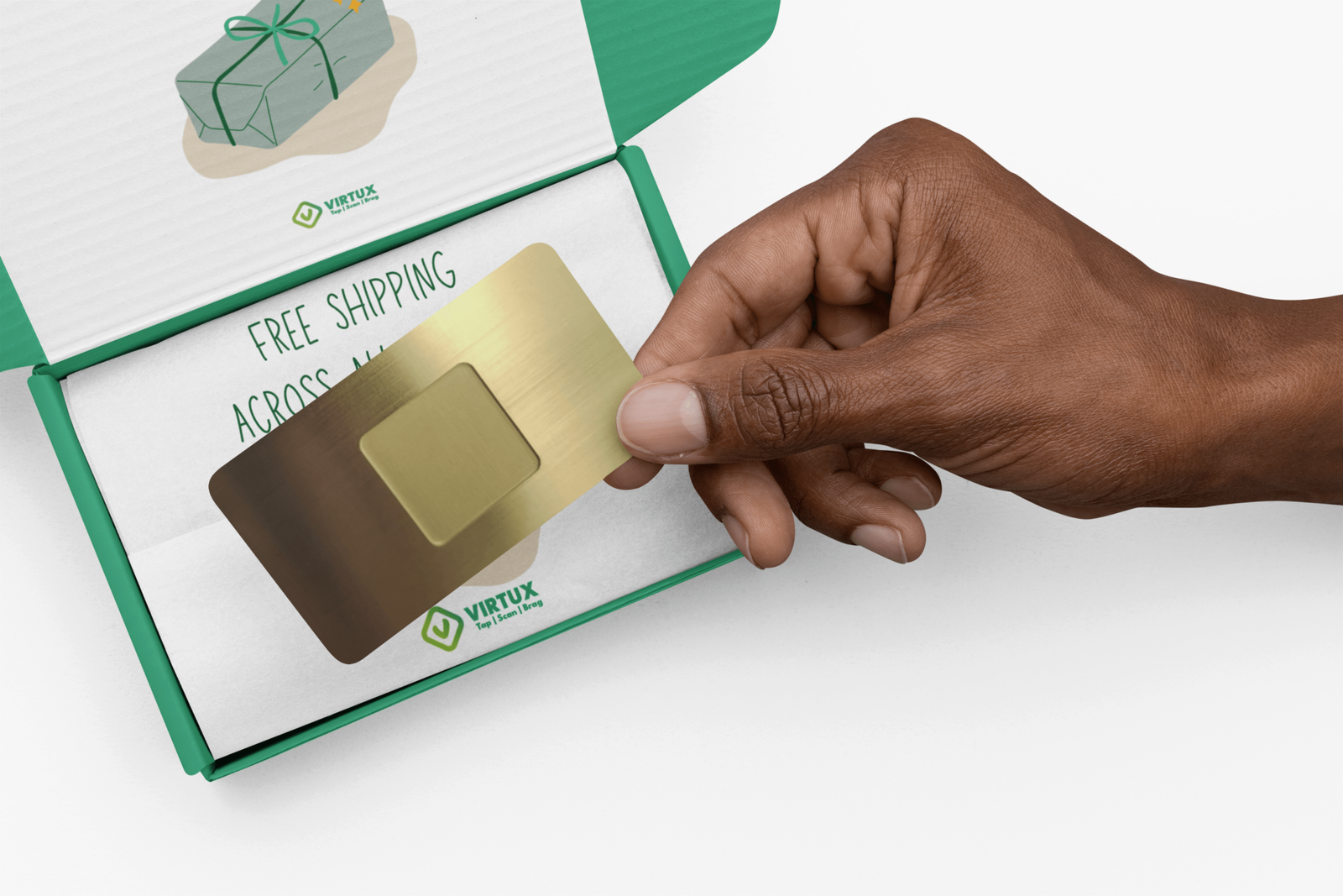 Virtux Gold Metal NFC Business Cards