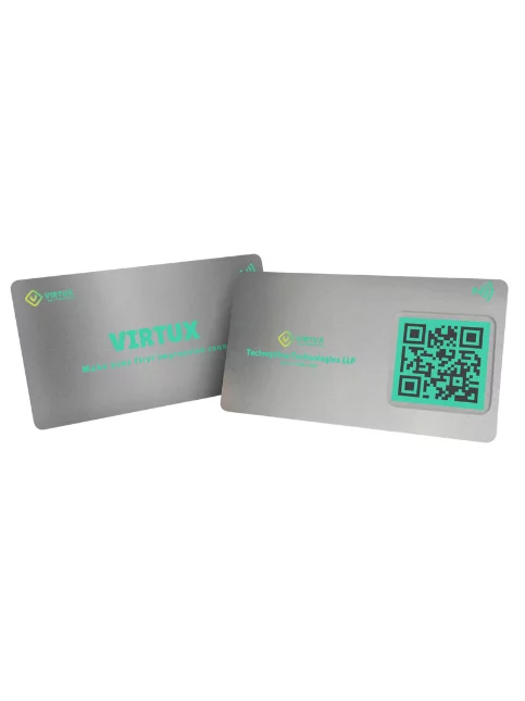 Virtux Silver Metal NFC Business Cards